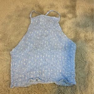 Blue crop top